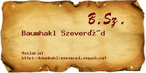 Baumhakl Szeveréd névjegykártya